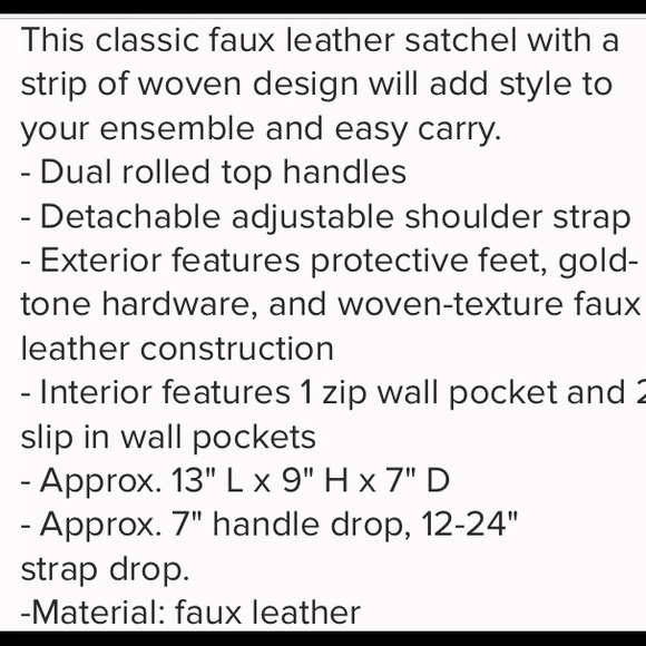 New Faux leather. *price firm unless bundled* - Picture 4 of 4